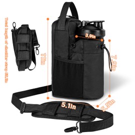 OBAGUR Magnetic Gym Bag Water Bottle Carrier Holder with Phone Pockets & Adjustable Shoulder Strap – Lightweight & Durable Fitness Bag for Men & Women