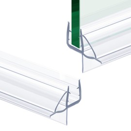 2 PCS Frameless Shower Glass Door Seal Strip, 5/16' X 36', Clear PVC Sweep Stop Shower Leaks, Seal for 5/16 Inch (8mm) Glass