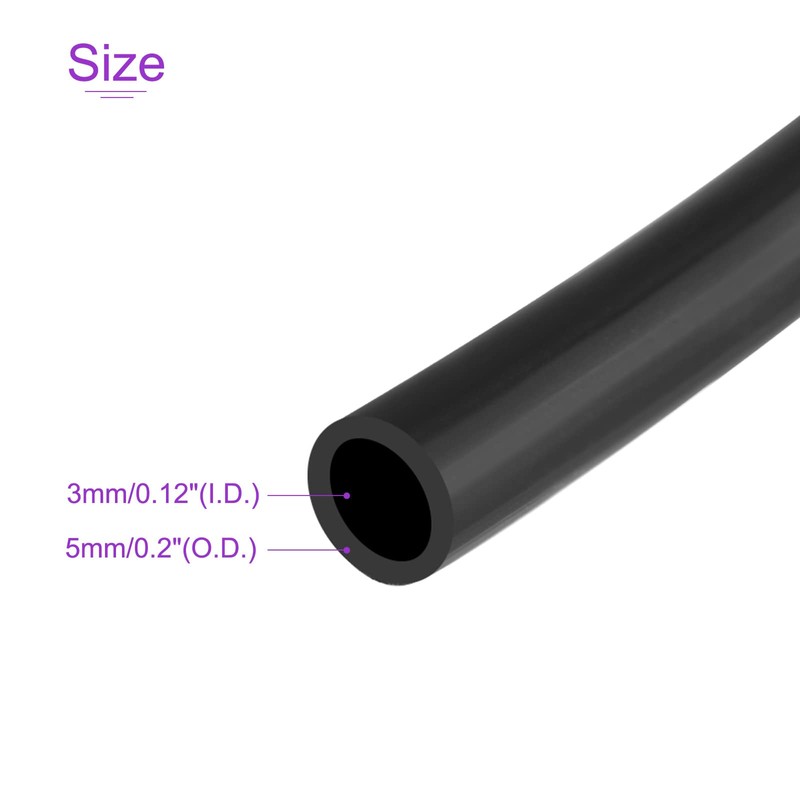 DMiotech 3mm x 5mm Full Length 1m Black Rubber Lubricant