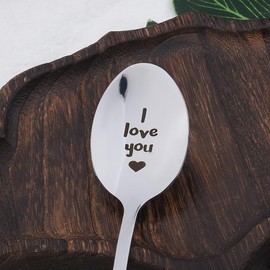 Husband Wife Anniversary Valentines Gifts for Her Him Boyfriend Girlfriend Long Distance Relationship Gifts for Women Men Daughter Son Birthday Gifts from Mun Dad I Love You Gifts Spoon
