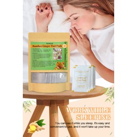 TEWEAE Ginger Foot Pads 122 Pads, Turmeric & Ginger Foot Pads, Premium Natural Ingredients Ginger Powder, Bamboo Vinegar Foot Pads