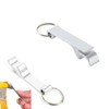 XIAOBUU Aluminium Keychain Bottle Opener, 2-Pack, Silver, Portable Multifunctional Design