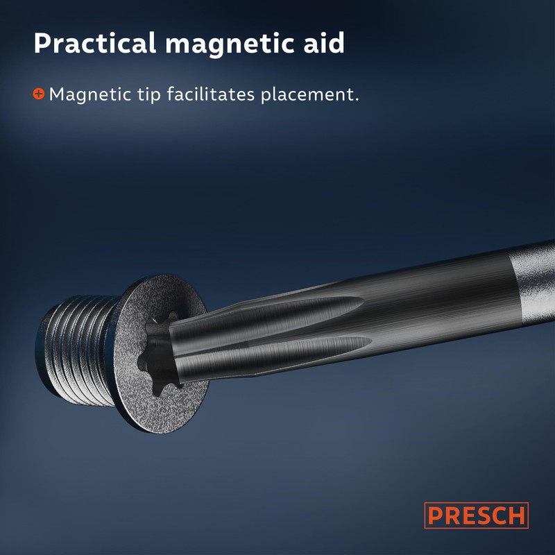 Presch TX Screwdriver Set 6 Pieces - Star Head/Magnetic Screwdriver