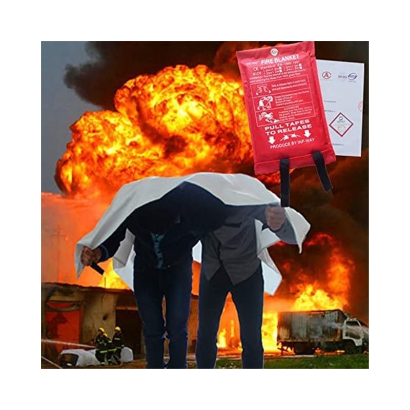 Inf-way Emergency Fire Blanket for Home and Kitchen, 5 Size