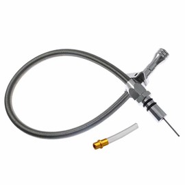 JahyShow Transmission Dipstick Stainless Braided Hose TH350 TH-400 700R4 Tranny SBC BBC Trans for Chevy GM