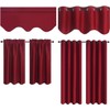 Aquazolax Valance Curtains for Windows/Living Room/Bedroom, Christmas Decorative Unique Scalloped