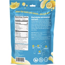 Organika Electrolitos en Polvo Sabor Limonada Clásica Sin Azúcar 20 Sobres Con vitamina C, magnesio, potasio y sodio; sin cafeína, color natural de zanahoria; sobres individuales para llevar