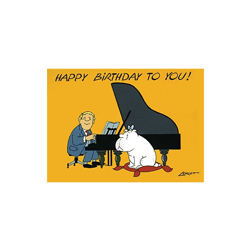 'A6 Postcard Pug/Wings [• • 095 Artist: Loriot – Loriot