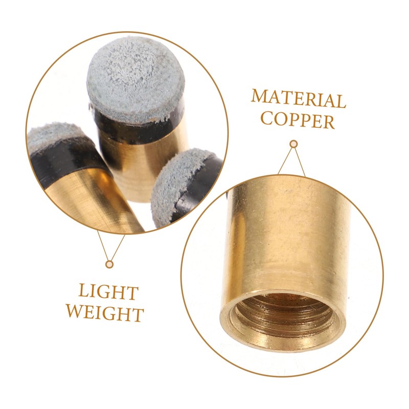 BESPORTBLE 10Pcs Billiard Tips Replacement Durable Screw Pool Tips Essential