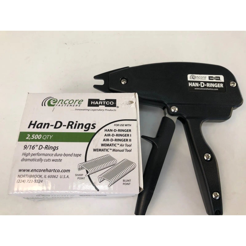 ENCORE HARTCO "D"-RING HOG RING TOOL AND 9/16" GALVANIZED SHARP