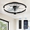 ZMISHIBO Ceiling Fans with Lights and Remote, 18 Inch Flush
