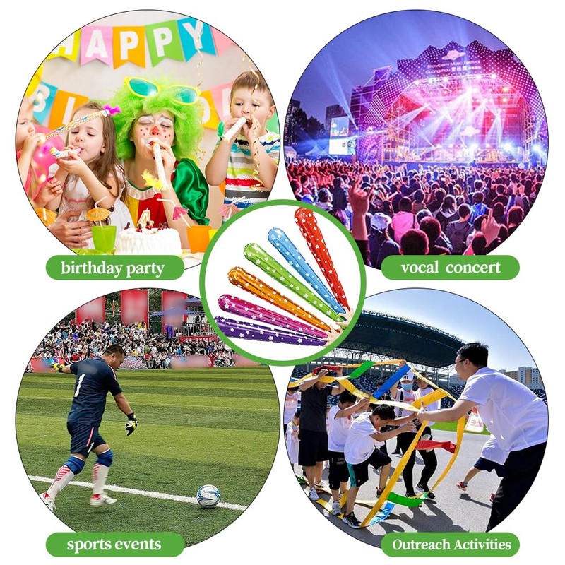 スティックバルーン 応援バルーン 風船 可愛い 星柄 ベル 応援 棒 50本セット 丈夫