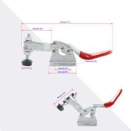 Ohamtes 4PCS Carbon Steel Type 201, 27KG 60 lbs clamping force, quick clamping tool, hand toggle locking clamp, horizontal quick clamp, tool clamp