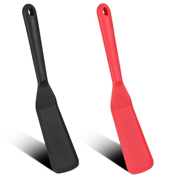 2 Pack Silicone Thin Omelet Turner, Heat Resistant Pancake Spatula