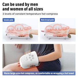 cotsoco Hand Massager with Heat and Compression for Arthritis and Carpal Tunnel, Birthday Gifts for Women Mom Men,White, Gift for Birthday