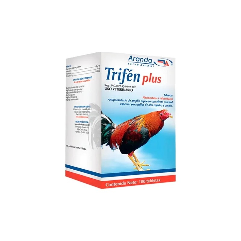 Trifén Plus 100 Tabs | Antiparasitario Para Aves