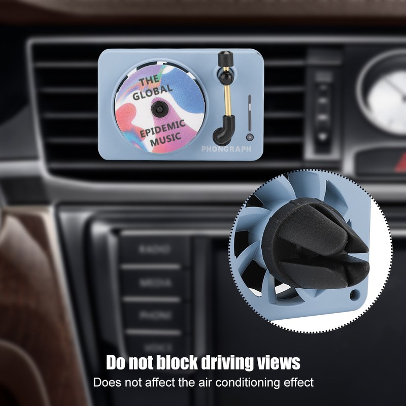 Vintage Phonograph Shape Mini Wearproof Car Fragrance Machine with Solid