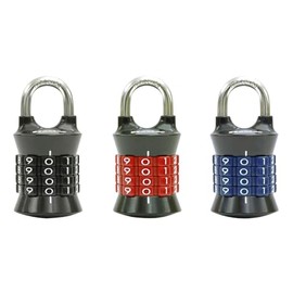 Master Lock Locker Lock Set Your Own Combination Padlock, 3 Pack, Colors May Vary, 1535EC3