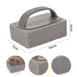 EILYGK 4 Pack Grill Brick with Handle, Pumice Stone for Cleaning Griddle/Flat Top Grills/Removing Stains BBQ£¨Grey£©