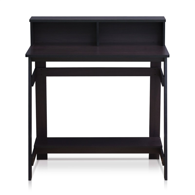 Furinno Simplistic A Frame Computer Desk, Dark Walnut