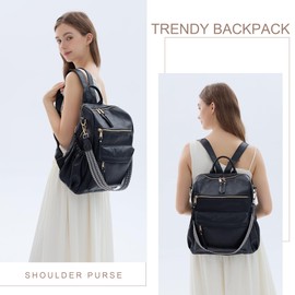 Dora & Liz Womens Backpack Purse Leather Backpack Purse for Women Travel Fashion Backpack Designer Ladies Shoulder Bags