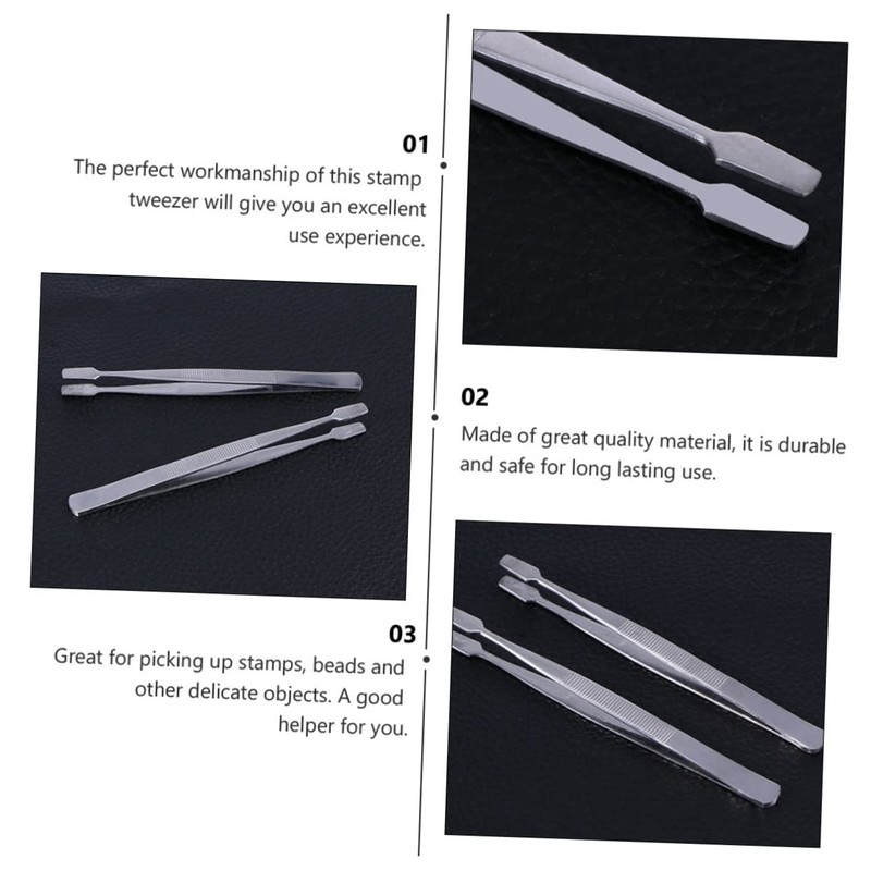 SAFIGLE Stainless Steel Stamp Nipper and Tweezer Set for Eyelash