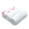 Kushies 3-Pack Terry Washcloth Set - Pink Chevron and Stars