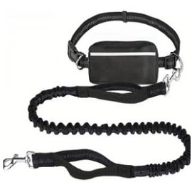 Hands Free Pet Leash, Stretchable and Adjustable Pet Leash, Dog Bungee Lead, for Medium Large Dogs, Bungee Lead for Dogs,Flexible Dog Running Walking Belt for Running, Outdoor Activities
