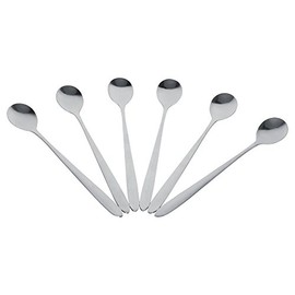 6 Piezas De Cucharas De Mango Largo, Cucharas De Acero Inoxidable para Remover Café Cuchara Con Estilo para Helado Latte Sopa