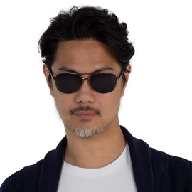 VITENZI Bifocal Sunglasses for Men and Women Square Aviator Reading Sun Tinted Glasses with Readers - Anzio in Gunmetal