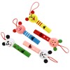 Animal Wooden Whistle, 10Pcs Lovely Whistle Educational Tool, Musical for