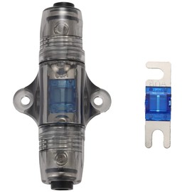 Greluma 2 Pcs 6-10 Gauge AWG Inline ANL Fuse Holder with 2 Pcs 60 Amp Fuse