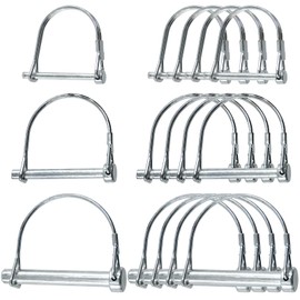 Keadic 15 Pcs 3 Size Premium Arch Trailer Pin, Trailer Coupler Pin, Upgrade Hitch Pins Trailer Hitch Pin for Farm Trailers, Towing, Lawn(4.5mm x 50mm,6.3mm x 100mm,9.5mm x 70mm)