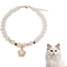 Verstellbare Star Katzenhalsbänder, Katze Perlenkette Katzenhalsbänder, passt Halsumfang 25-30cm.