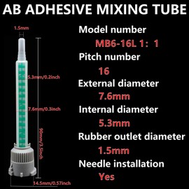 40 pack epoxy nozzle mixing nozzles, epoxy resin gun mixer glue gun applicator kit for spray head for 50 ml/1.7 oz 1:1/2:1 ratio
