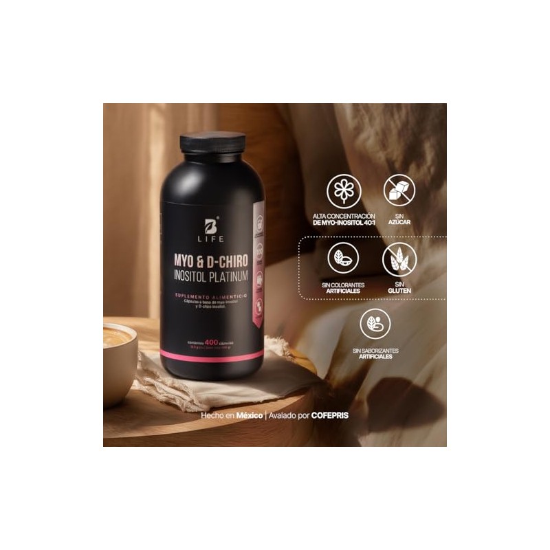 B Life Myo y D-Chiro Inositol Ratio 40:1 con 400