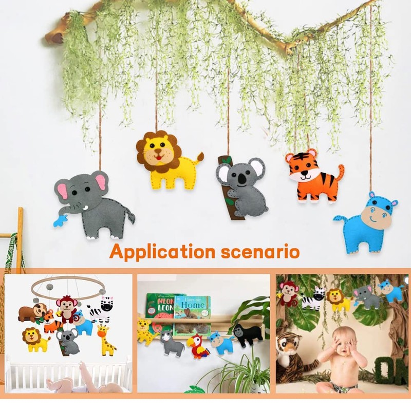 14 Pieces DIY Sewing Kit Kraeoke DIY Craft Set Animals