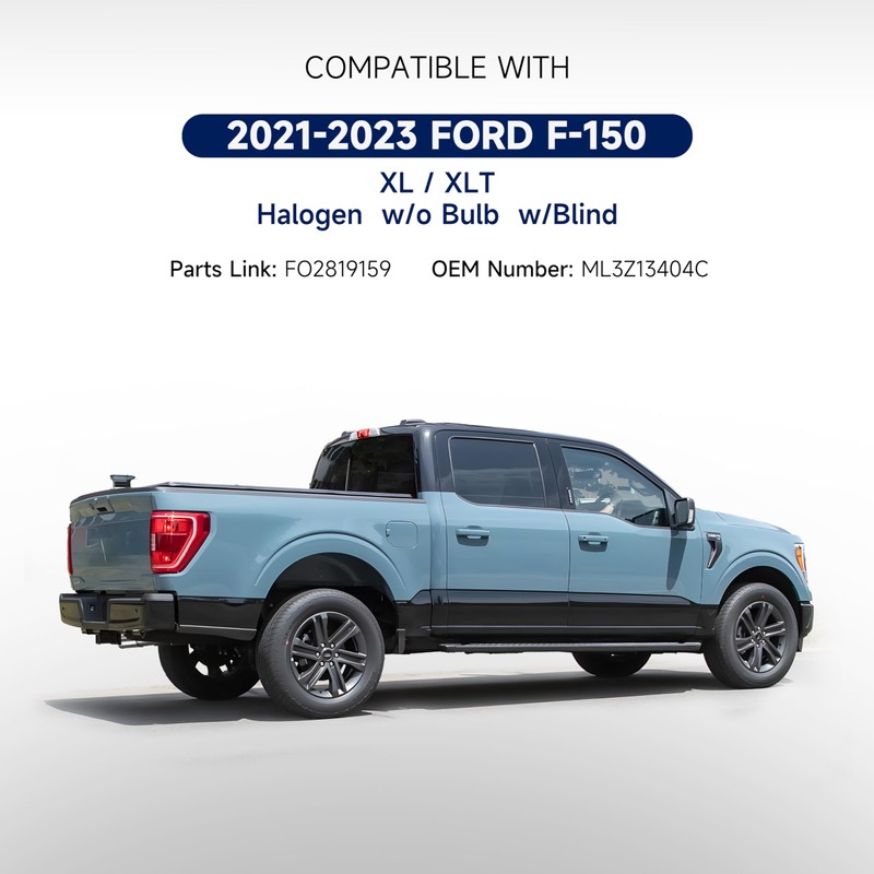 Tail Light Assembly Compatible with Ford F150 XL XLT 2021