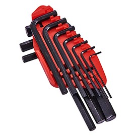 Amtech I8770 Hex Key Set, 10 Assorted Anti-Rust Hex Keys with Storage Holder, Sizes 1.5, 2, 2.5, 3, 4, 5, 5.5, 6, 8 and 10mm