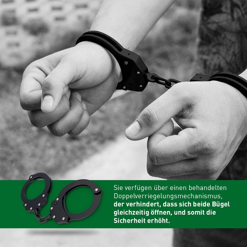Shoke Genuine Police Handcuffs - Chain Lock with Lock -