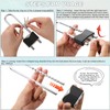 4 Pcs Long Shackle Padlock with Key 2 Inch Solid