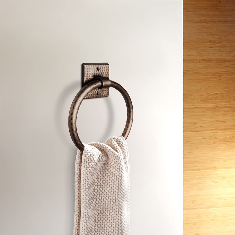 Monarch Abode Metal Round Bathroom Hand Towel Holder for Bathroom