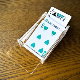 ooelyy Single Deck Acrylic Playing Card Case/Holder, Clear Storage Playing Card Box - Fits Most Standard Size Playing Cards and Bridge Size Cards