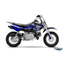Graphics kit for Honda CRF50 (2004-2012) Revolt Series Blue 9 Mil-Dirt pit bike motorcycle stickers,dirtbike racing decal automotive motocross accessories no plastics