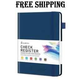 JUBTIC A5 Check Registers for Personal Checkbook, Ledger Transaction Registers Log B...