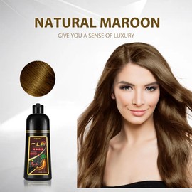 Onilyua Instant 500ml Chestnut Brown Hair Color Shampoo for Men & Women | Plant Formula, 3 in 1 Natural Hair Coloring Shampoo, Permanent Hair Dye 17.6 Fl Oz