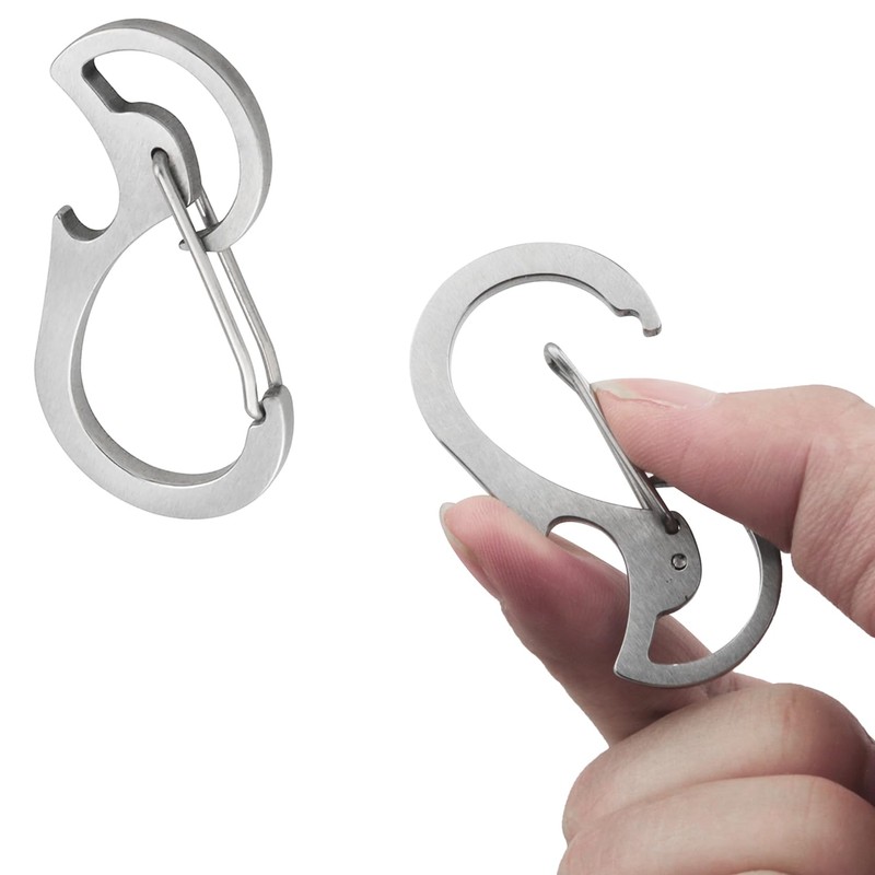 ZZLZX 2PCS Stainless Steel Keychain Bottle Opener Car Waist Keychain