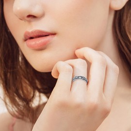 Fidget Spinner Rings 925 Sterling Silver Fidget Anxiety Ring Moon Star / Claddagh Celtic Knot Rings Irish Jewellery Gifts for Women Girls Men, Sterling Silver