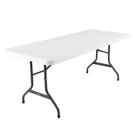 6 Ft. Commercial Plastic Folding Banquet Tables White