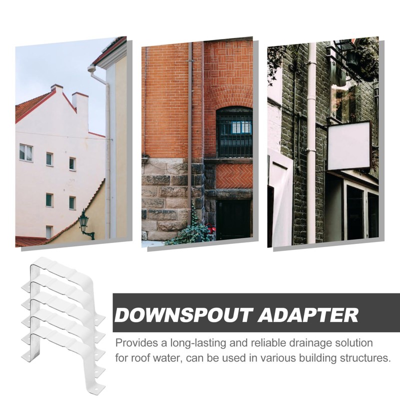Generic Aluminum Downspout Strap Positioner with Screws 6.49X2.95X0.98In Gutter Drainage